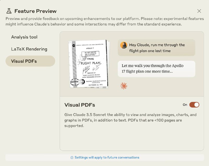 #AI #ClaudeClaude 3.5 Sonnet 模型升级，新增识别 PDF 图片的功能